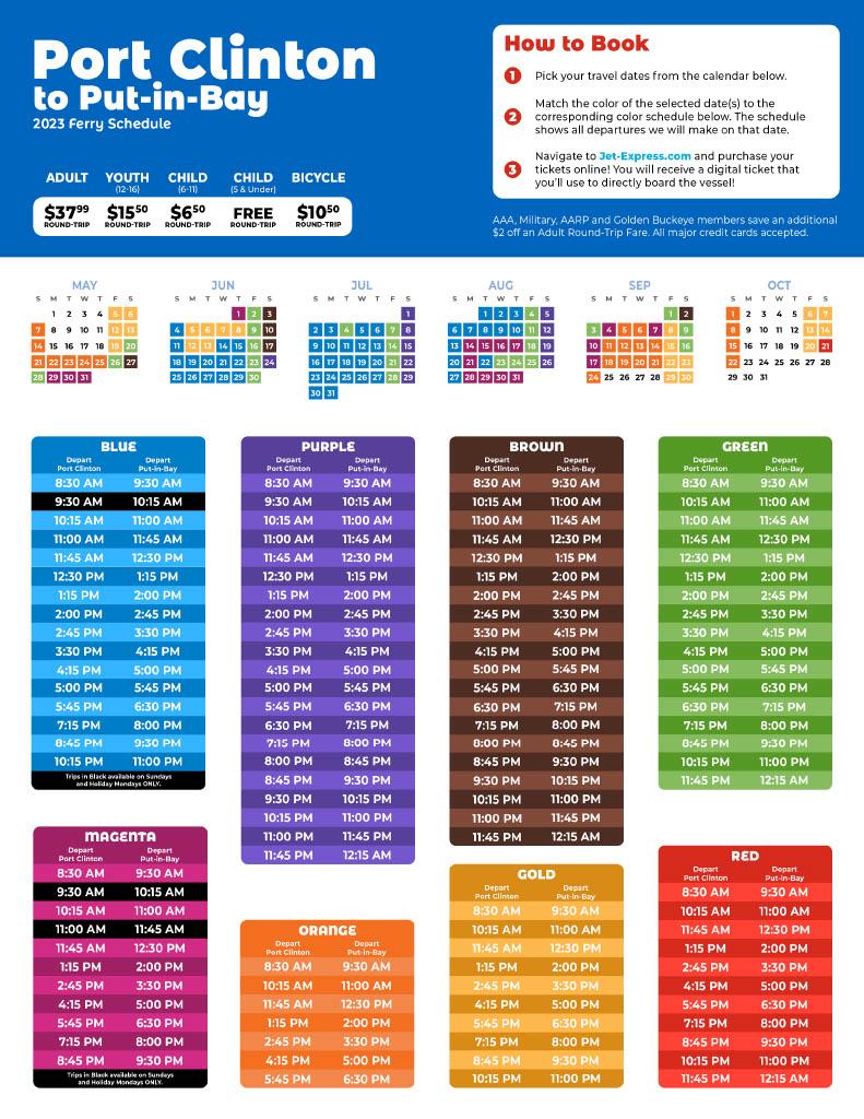 Ferry Boats to Put in Bay Ohio Ferry Schedule & Information