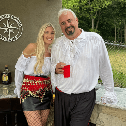 5 Bryan Kasper with his wife, in pirate costume, during Pyrate Fest.
