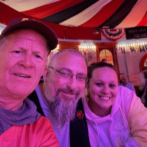 4 Downtown Dave Schafer and a pair of friends at the Round House Bar at Put-in-Bay