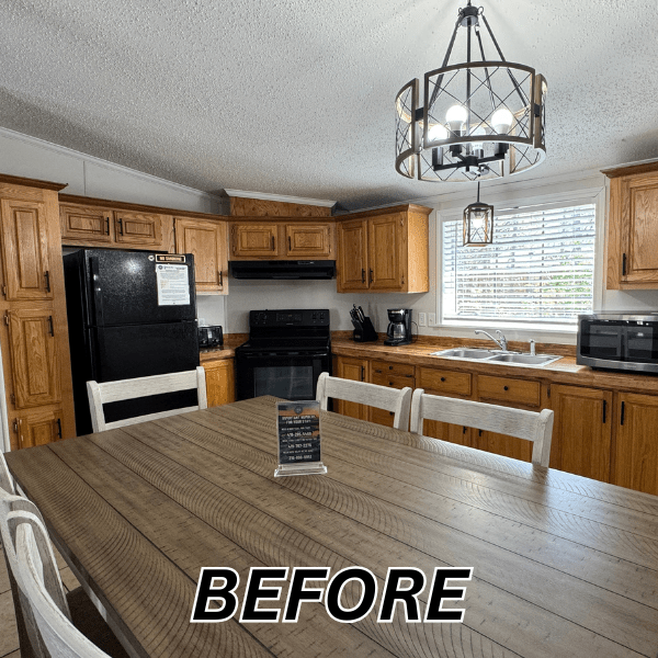 1 Before shot of an Island Club kitchen.